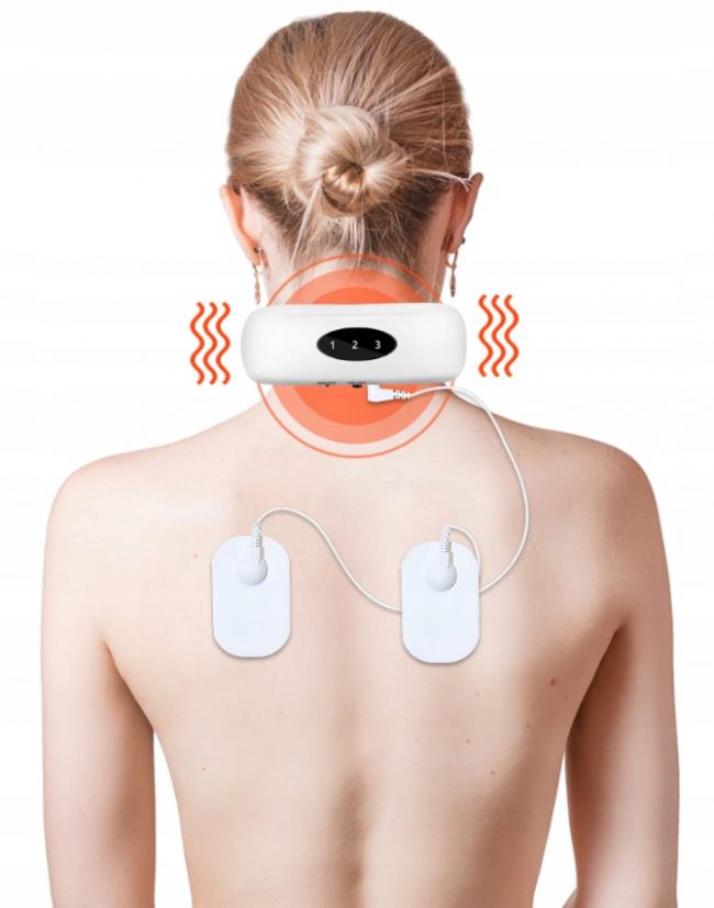 Kaklo ir nugaros elektroimpulsinis masažuoklis
