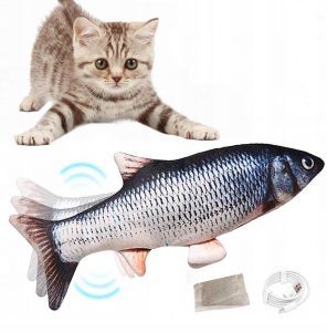 Katės žaislas judanti žuvis