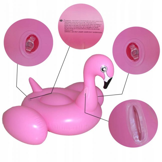 Didelis pripučiamas vandens čiužinys flamingas