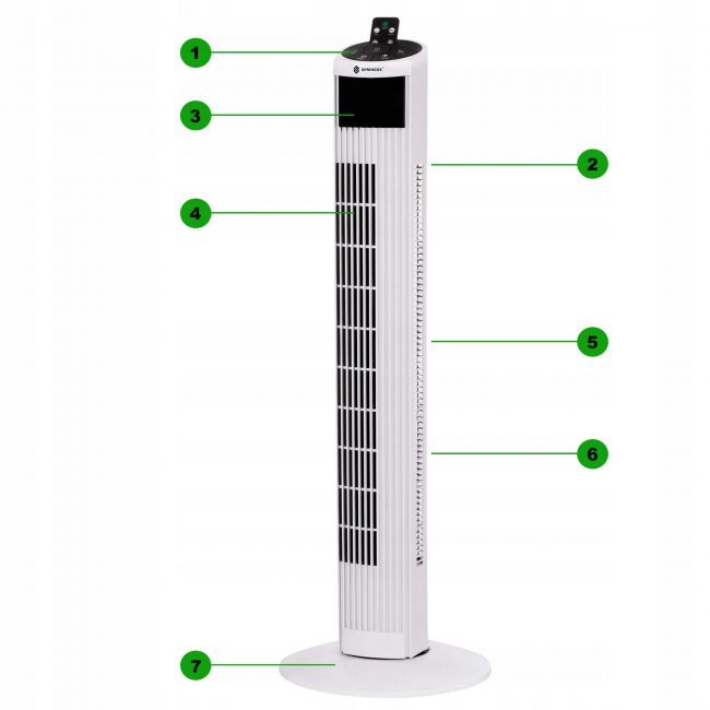 Geriausias ventiliatorius namams kolona tower fan