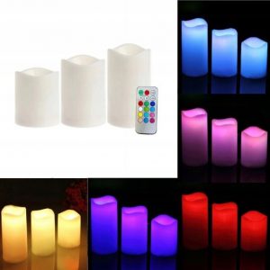 LED žvakė su nuotolinio valdymo pulteliu