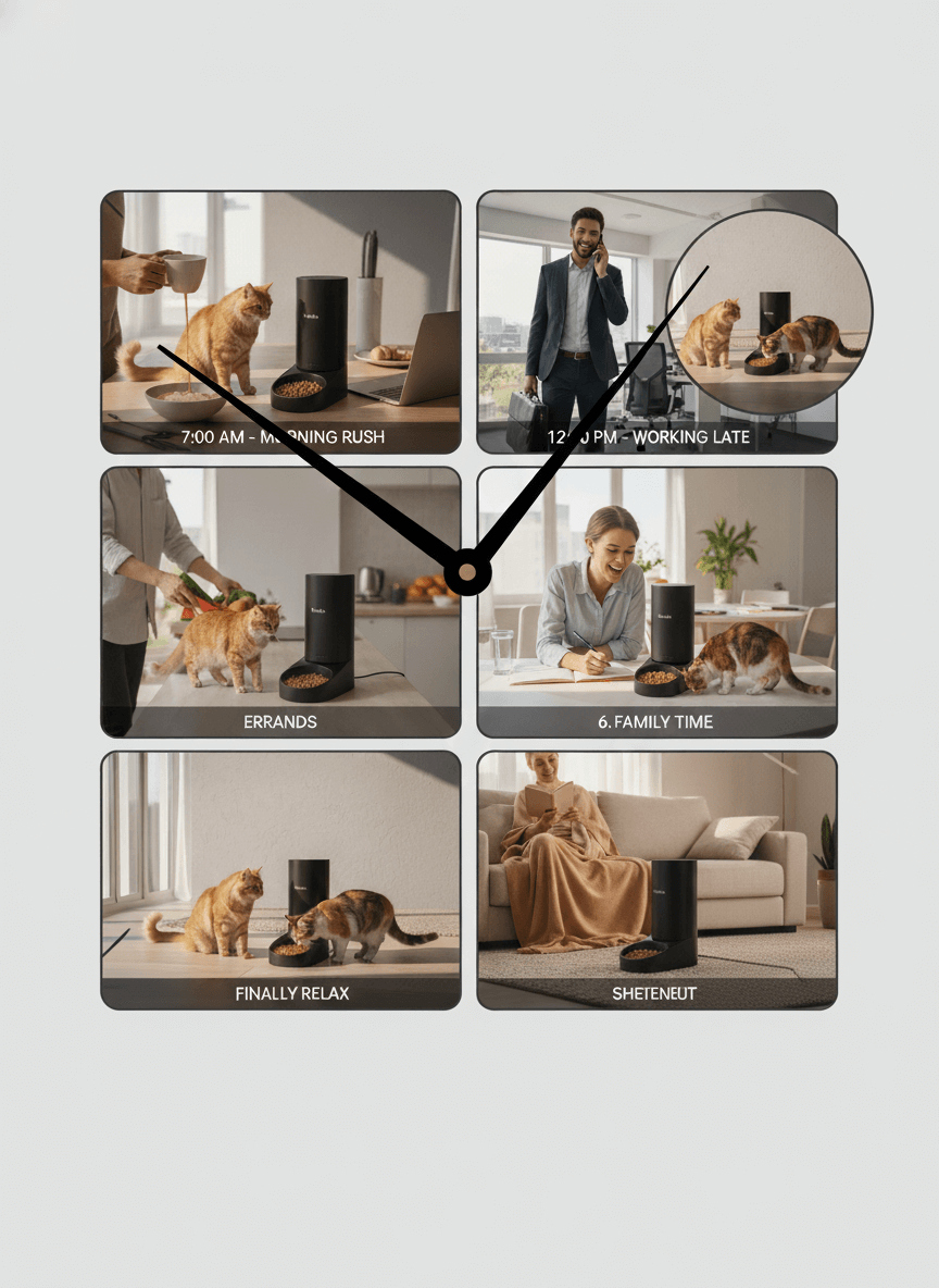 Kačių maisto dozatorius