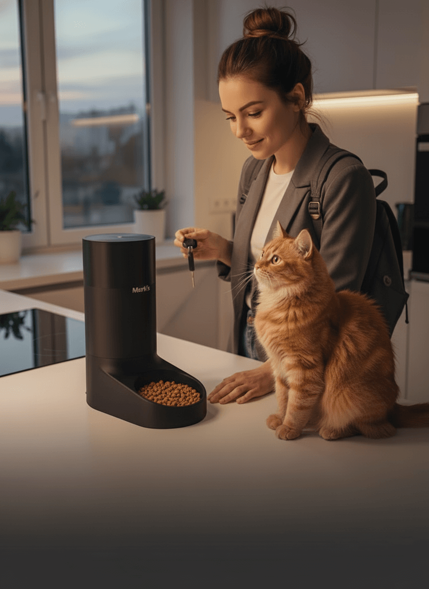 Kačių maisto dozatorius