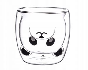 Dvigubo stiklo vaikiškas puodelis