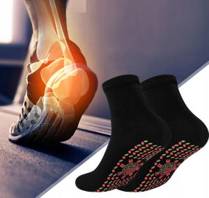 savaime įšylančios magnetinės terapinės kojinės su turmalinu