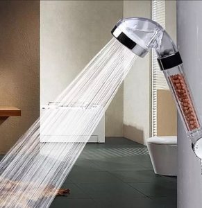 dušo galvutė su turmalino ir germanio granulių filtru