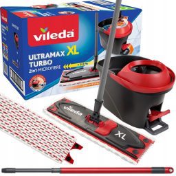 Grindų valymo rinkinys Vileda Ultramat Turbo XL juodas/raudonas