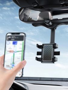 Spatro – Besisukantis ir ištraukiamas telefono laikiklis automobiliui