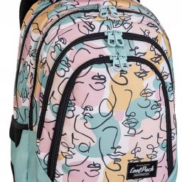 Mokyklinė kuprinė su veidais