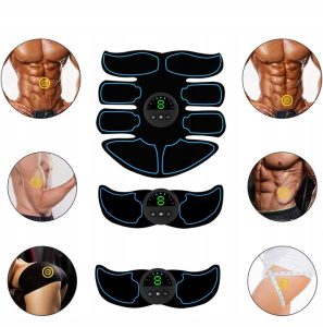 EMS raumenų stimuliatorius Abs treniruoklis raumenų tonikas USB įkraunamas elektrinis masažuoklis kojos ranka pilvas svorio metimas kūno rengybos treniruotė Unise, Type 8pack-3in1