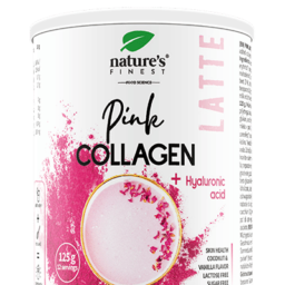 Nature's Finest gėrimo milteliai Pink Collagen Latte (kolagenas) 125 g.