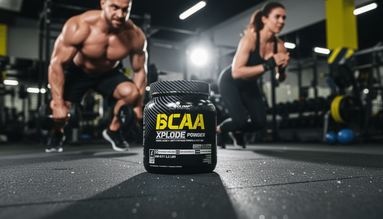 Olimp BCAA Xplode 500g pakuotė. Aukštos kokybės BCAA papildai raumenų auginimui.