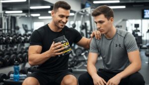 BCAA Xplode milteliai su kaušeliu. Amino rūgštys 2:1:1 santykiu ir L-Glutaminas.