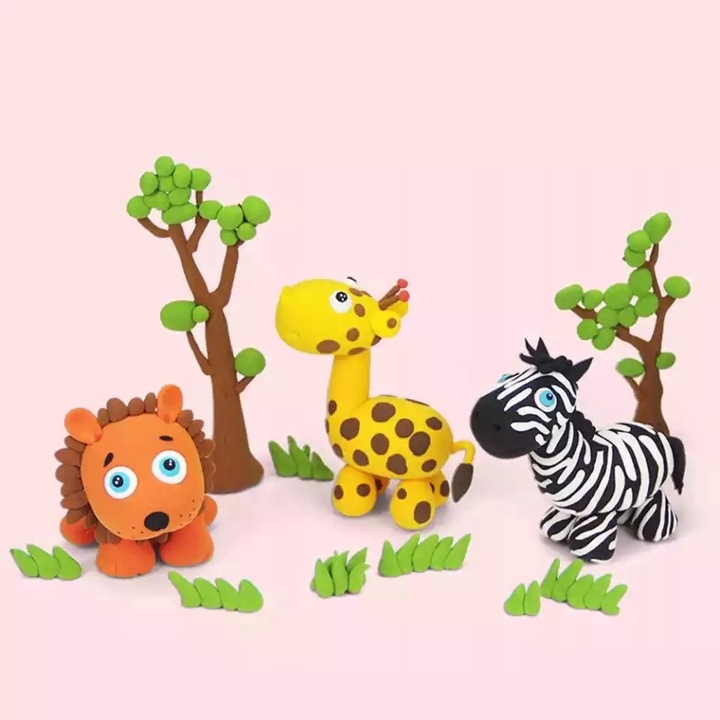 Žaislai nulipdyti iš lengvojo plastilino