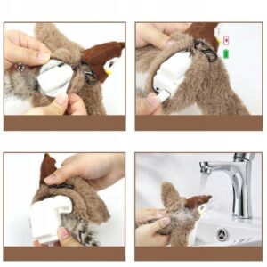 Elektroninis interaktyvus skraidantis paukštis katės žaislas Kabantis augintinis plazdantis sparnais žvirblis