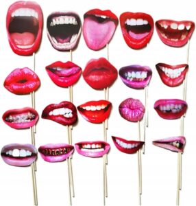 dirbtinės lūpos ant pagaliuko