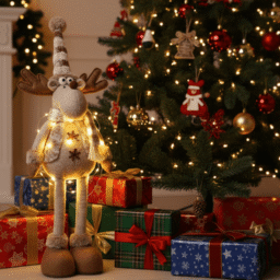 Kalėdinė dekoracija elnias su teleskopinėmis kojomis