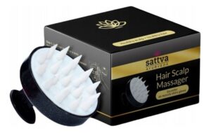 Galvos odos masažuoklis, juodas, Sattva Ayurveda Hair Scalp Massager