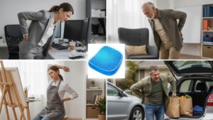 Ergonomiška gelinė pagalvėlė sėdėjimui – mažina skausmą ir užtikrina komfortą