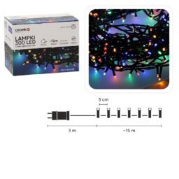 Kalėdinės LED girliandos, 300 LED, daugiaspalvės, 15 m kaina internetu