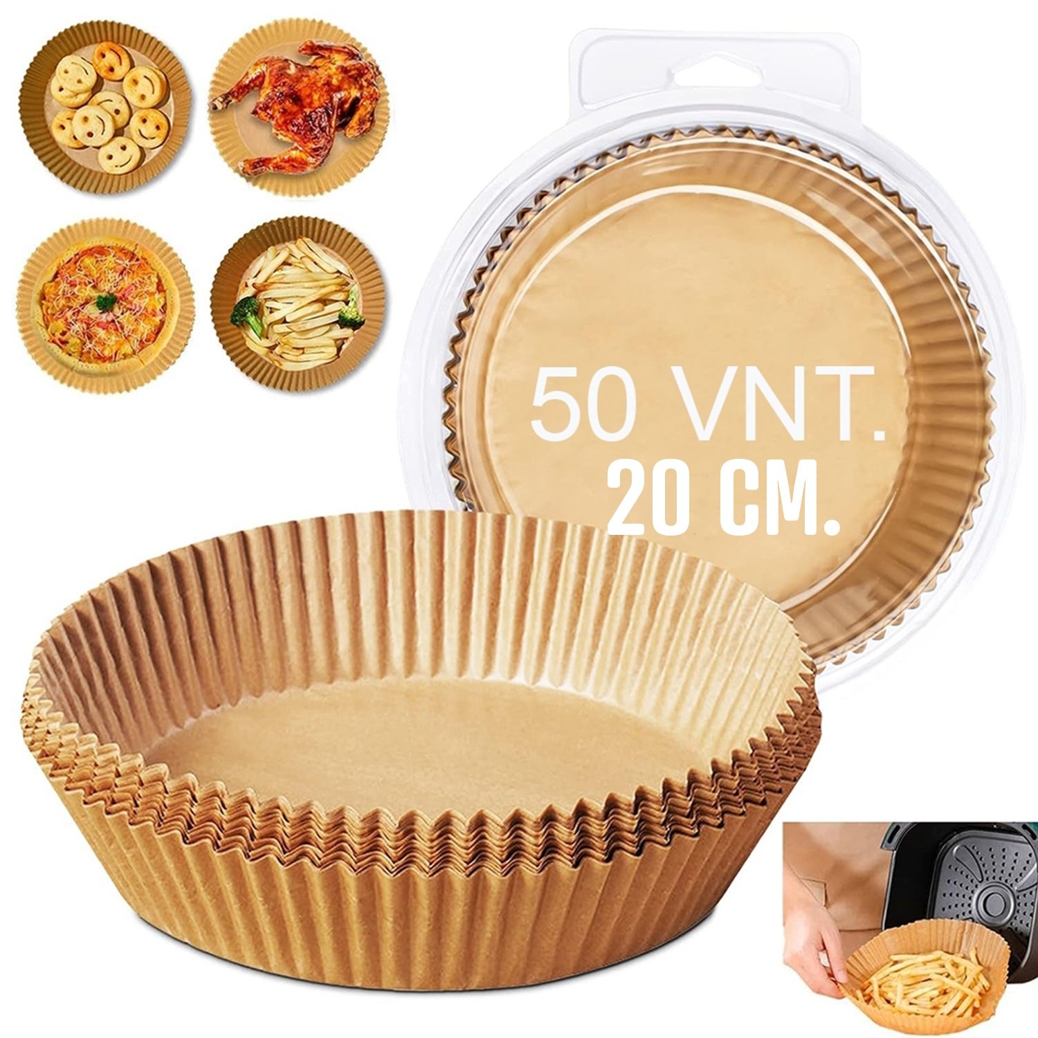 Kepimo popierinės formelės 20 cm (50 vnt.) kaina internetu