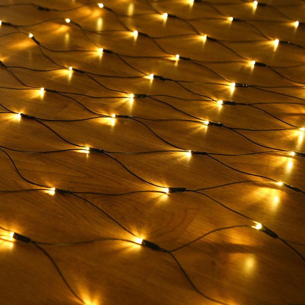 LED švieselių užuolaida–tinklas 320 LED, 3x2 m, šiltai balta kaina internetu
