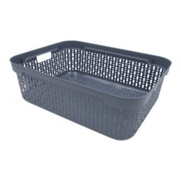 Plastikinė dėžutė su skylutėmis, 30 × 20 × 9 cm PILKA kaina internetu