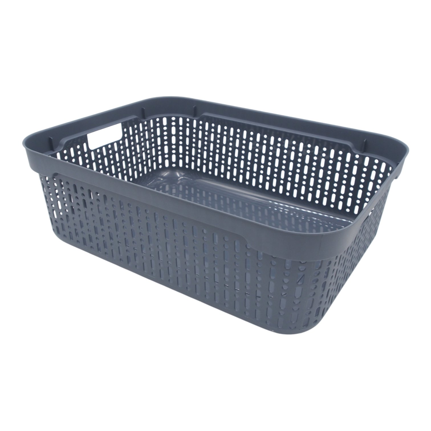 Plastikinė dėžutė su skylutėmis, 30 × 20 × 9 cm PILKA kaina internetu