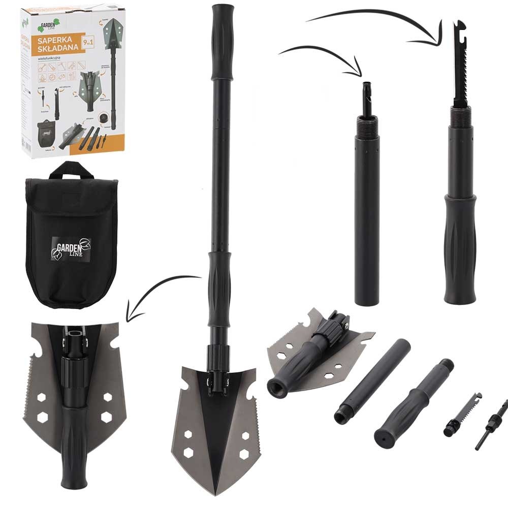Sulankstomas daugiafunkcis kastuvėlis 9 viename kaina internetu