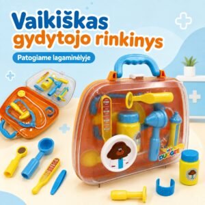 Vaikiškas gydytojo rinkinys lagaminėlyje kaina internetu